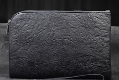 Handmade Genuine Leather Large Clutch Leather Men Phone Pad Zip Clutch Vintage Wallet For Men - EverHandmade