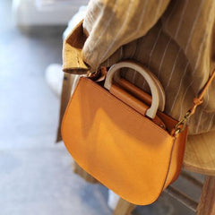 Circle Handle Bag Wooden Round Shaped Purses - Annie Jewel