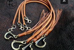 Leather trucker wallet biker wallet Chain for chain wallet biker wallet with dragon hook - EverHandmade