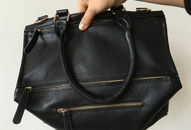 Handmade Leather Handbag Locomotive Motorcycle Models Leather Shoulder Bag For Women - EverHandmade