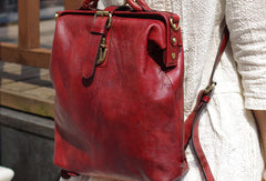 Handmade Leather Handbag Backpack Bag Crossbody Bag Shoulder Bag Purse For Women
