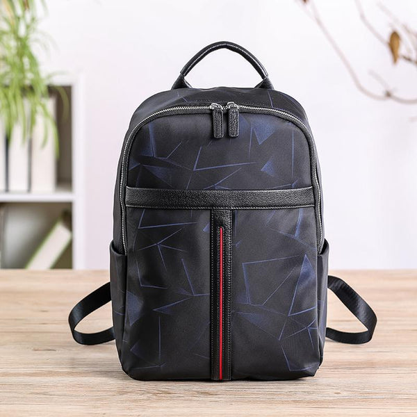 Cool Black Nylon Backpack Men's 14 inches Waterproof Backpack School Backpack Fo JCLP02891022