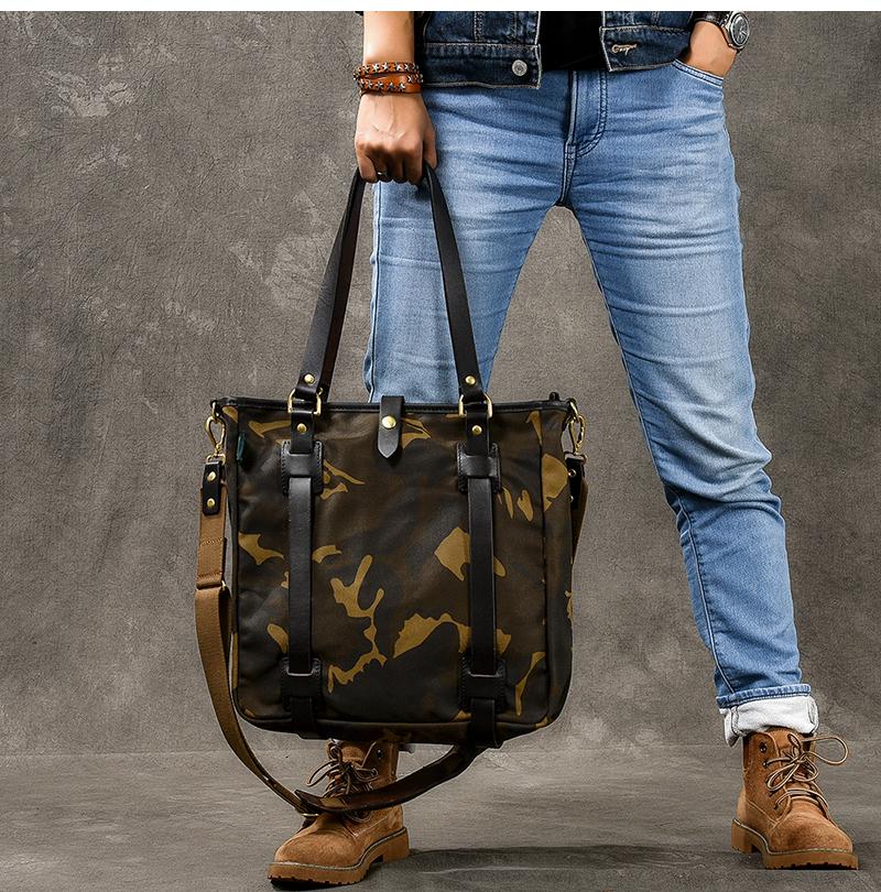 1Pc Large Capacity Vintage Style Canvas Tote Bag For Men, Suitable For  Daily Work, Study, Riding, Single Shoulder & Crossbody Bag Shopper Bag  Holiday Essentials For Going Out Travel Shopping Portable Lightweight