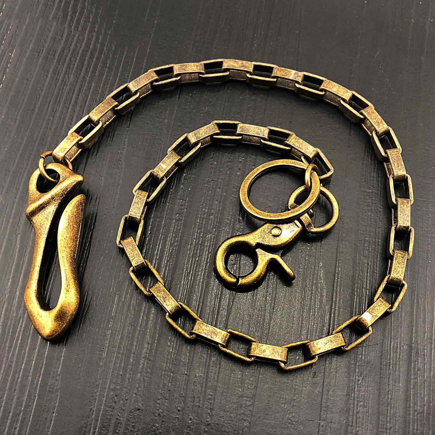 Cool Brass Gold Mens Wallet Chain Biker Wallet CHain Pants Chain jeans chain jean chain For Men