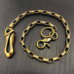 Cool Brass Gold Mens Wallet Chain Biker Wallet CHain Pants Chain jeans chain jean chain For Men