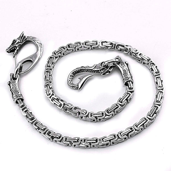 Cool Silver Dragon Stainless Steel Wallet CHain Long Biker Wallet CHain jeans ch WG01691027
