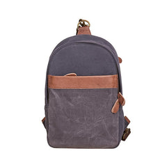 Canvas Mens Navy Sling Bag Sling Backpack One Shoulder Packs Chest Bags for men