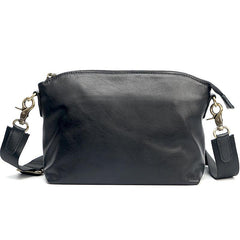 Brown Leather Mens Casual Small Courier Bags Messenger Bag Black Postman Bag For Men