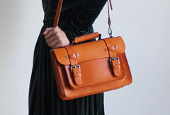 Handmade Leather Messenger Bag Satchel Bag Crossbody Bag Shoulder Bag Purse for Women Leather Bag - EverHandmade