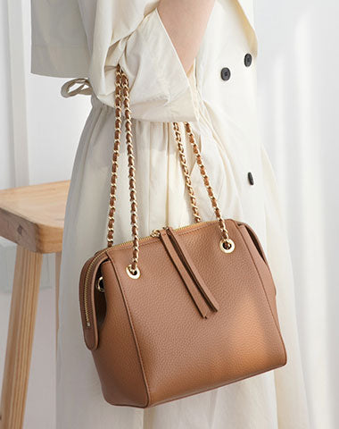 Leather Stylish Womens Handbag Work Purse Chain Shoulder Bag for Women