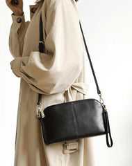 Zip Womens Leather Wristlet Wallet Black Crossbody Purse Cute Shoulder Bag for Women