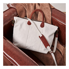Cool Canvas Leather Mens Tote Bag 15'' Messenger Bags Handbag Canvas Tote Shoulder Bag for Men Women
