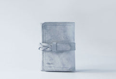 Handmade leather braided personalized custom clutch purse billfold triple wallet purse clutch women