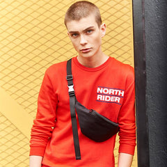 Fashion Black Nylon Mens Fanny Pack Sling Bag Chest Bag Hip Bag Black One Shoulder Backpack for Men