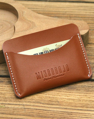 Cute LEATHER Womens Brown Small Wallet Leather Card Wallet FOR Women