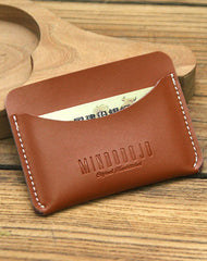 Cute LEATHER Womens Brown Small Wallet Leather Card Wallet FOR Women