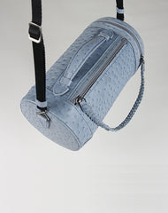 Cute Womens Green Leather Bucket Shoulder Purse Barrel Crossbody Bag Purse for Ladies