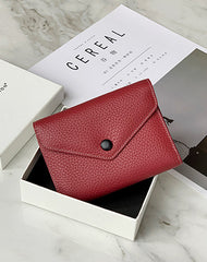 Cute Women Envelope Dark Blue Leather Small Wallet Billfold Envelope Small Wallet For Ladies