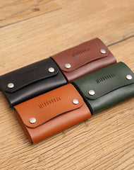 Cute Women Tan Leather Card Holders Coin Wallet Multi Card Wallet For Women