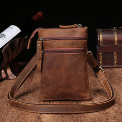 Vintage Leather Men's CELL PHONE HOLSTER Belt Pouch Waist Small Side Bag For Men