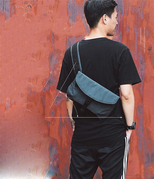 Cool Oxford Cloth PVC Men's Sling Bag Chest Bag One Shoulder Backpack For Men XFZ00992001