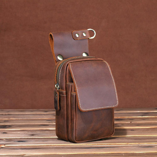 Leather Belt Pouch Mobile Phone Belt Holder Brown Leather Phone Holster Leather FY01292185
