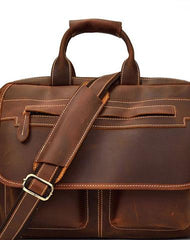 Cool Leather Men Vintage Briefcase Work Bag Handbag Shoulder Bags For Men