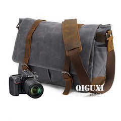 Waxed Canvas Mens Camera Shoulder Bag Canvas Messenger Bag Canvas Camera Side Bag for Men
