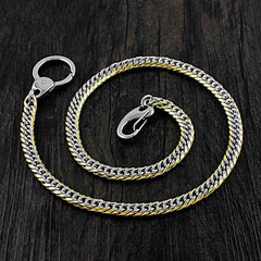 SOLID STAINLESS STEEL BIKER Silver Gold WALLET CHAIN LONG PANTS CHAIN jeans chain jean chain FOR MEN