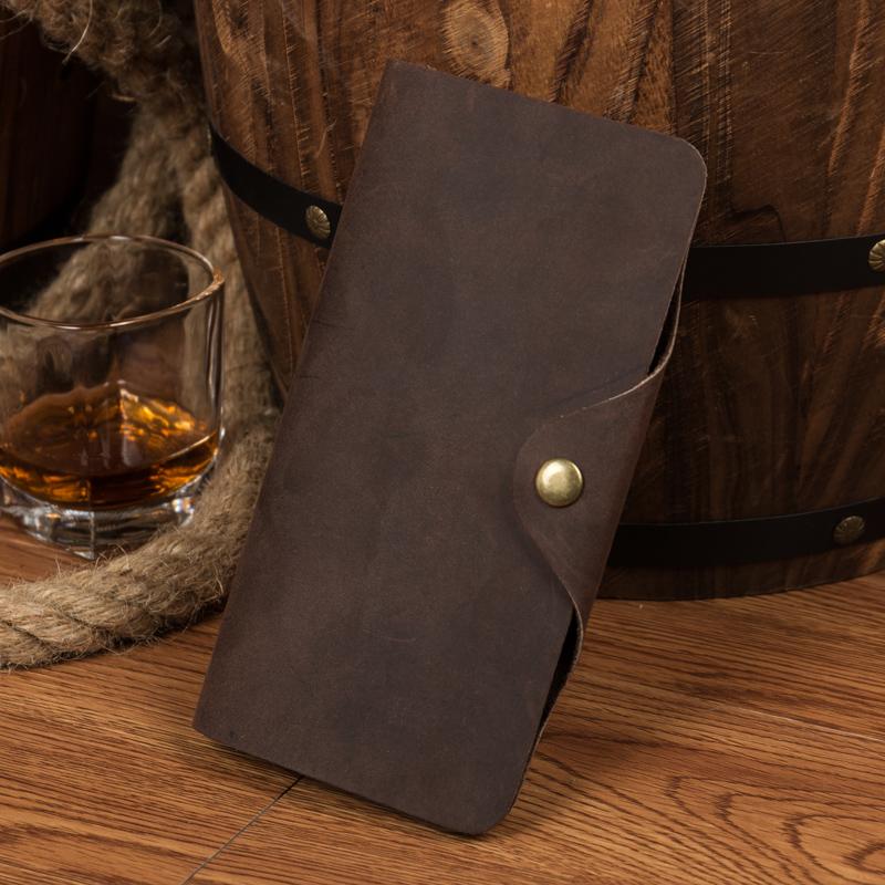 Coffee Cool Mens long Wallet Bifold Long Wallet Card Wallet Phone Wallet for Men