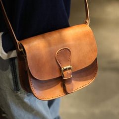 Women's Satchel Purse Brown Leather Satchel Purse - Annie Jewel