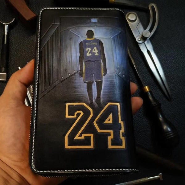 Badass Leather Men's Kobe Bryant Long Wallet - Back View
