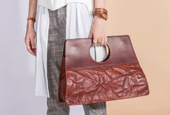 Handmade Genuine Leather Handbag Shopper Bag Crossbody Bag Shoulder Bag Purse For Women - EverHandmade