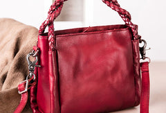 Handmade vintage handbag tote bag leather crossbody bag purse shoulder bag women - EverHandmade