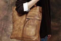 Handmade Leather handbag tote purse shoulder bag for women leather shopper bag - EverHandmade