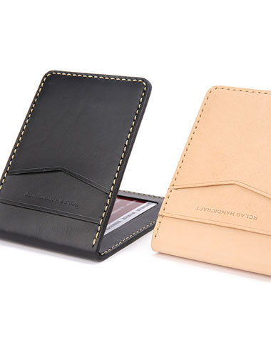 Cool Leather Mens Slim License Wallet Front Pocket Wallet Slim Card Wallet for Men