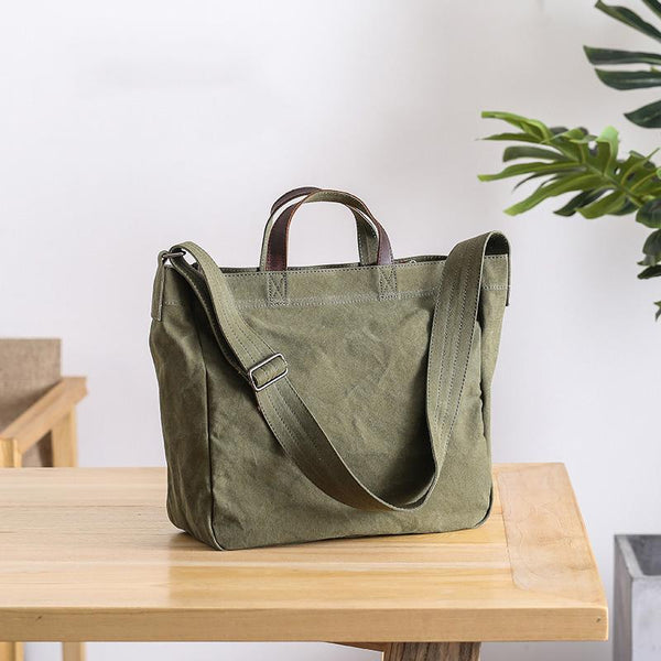 Casual Canvas Womens Mens Large Green Handbag Tote Bag Green Shoulder Bag Tote P JCYC01391025