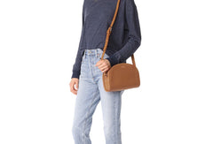 Genuine Leather Half Moon Bag Purse Crossbody Bag Shoulder Bag Purse For Women - EverHandmade