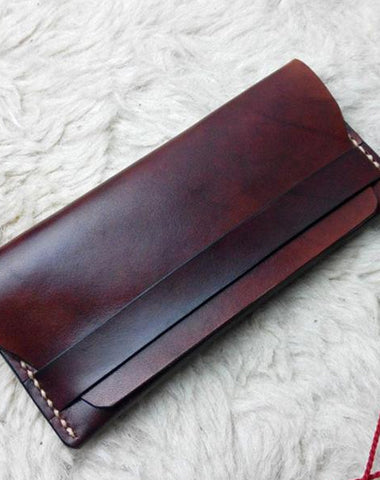 Cool Leather Bifold Mens Long Wallet Leather Long Wallets for Men
