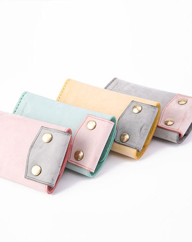 Handmade Cute LEATHER Womens Small Card Key Wallet Leather Key Wallet FOR Women