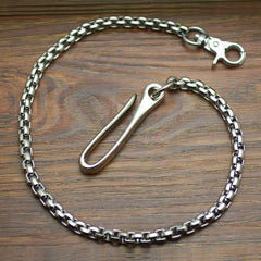 Cool Men's Handmade Stainless Steel Silver Biker Wallet Chain Pants Chain Wallet Chain For Men