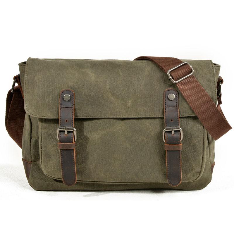 Mens Canvas Side Bag Messenger Bag Camera Courier Bag Shoulder Bag for Men