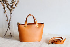 Womens Leather Bucket Bag Shopper Bag Leather Handbag Shoulder Bag for Women