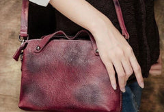 Handmade Leather crossbody purse shoulder bag for women leather clutch