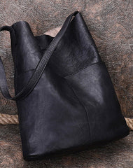 Womens Brown Leather Tote Bags Vertical Womens Handbag Shopper Bag Purse for Ladies
