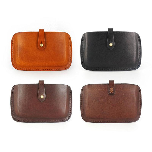 Handmade Leather Mens Card Wallet Front Pocket Wallets Small Wallets for Men SEP00581064