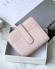 Women Pink Vegan Leather Small Wallet BILLFOLD Minimalist Card Holder Card Wallets Slim Card Holders For Women