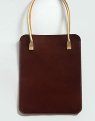 Handmade Leather Red Womens Slim Tote Shoulder Tote Bag for Women