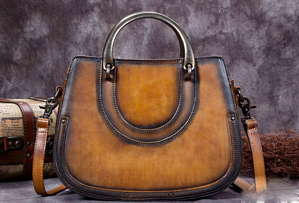 Genuine Leather Handbag Vintage Bag Shoulder Bag Crossbody Bag Purse C