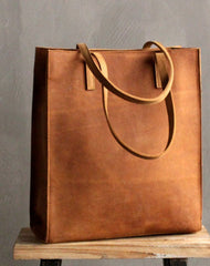 Vintage WOMENs LEATHER Tote Bag Stylish Leather Work Tote Purses FOR WOMEN
